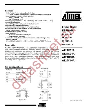 AT24C16AN-10SI-2.7 SL383 datasheet  